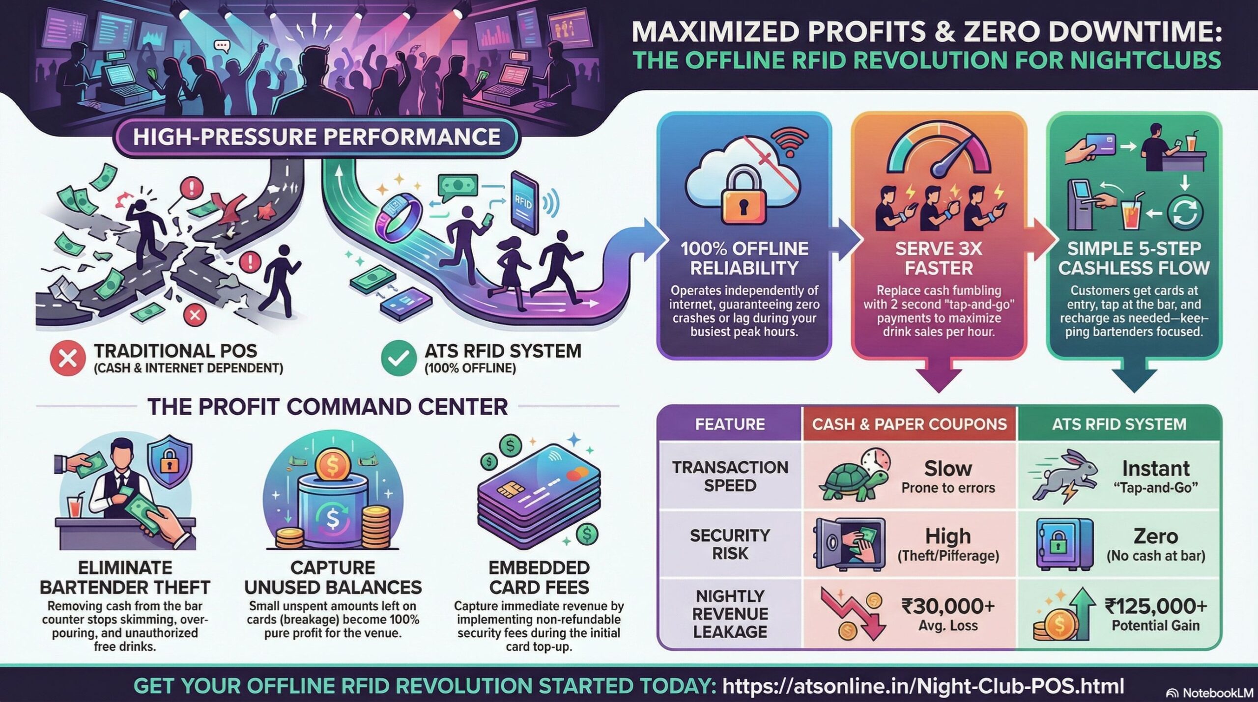 Nightclub POS System: 100% Offline RFID Card