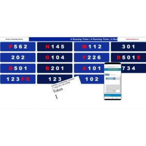 Wireless Token Display System with Queue Management and Token Printing