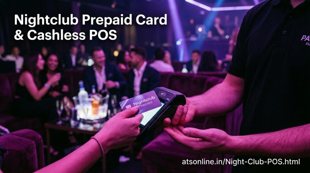 RFID card tap payment nightclub bar India cashless system ATS