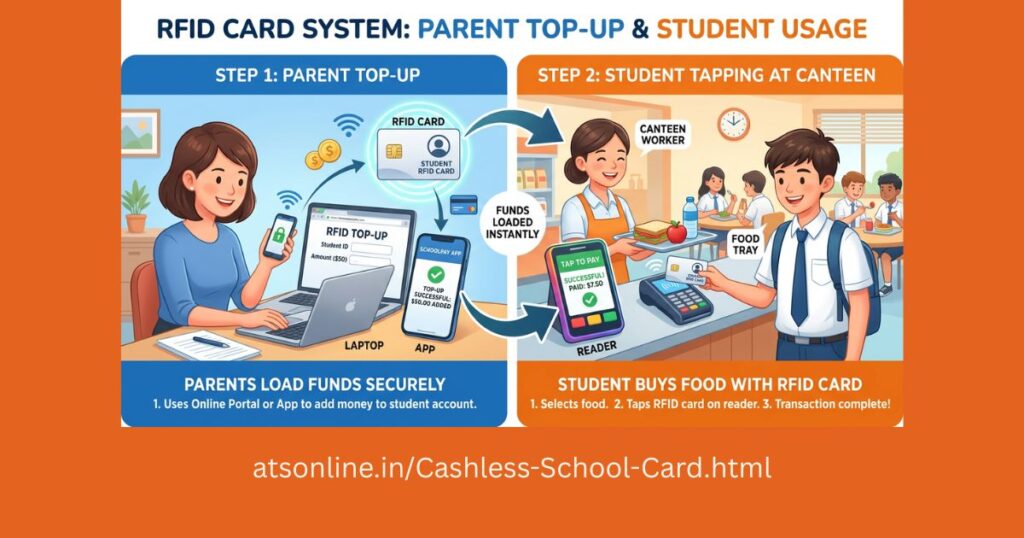 RFID prepaid card school tuck shop management system India