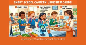 cashless school canteen system RFID card India ATS software